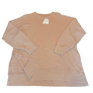 NWOT Aerie Oversized Side Split Pullover Sweatshirt Mauve/Peach M